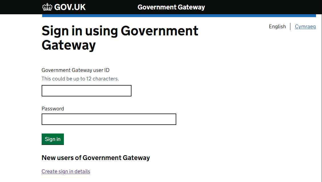 Government Gateway account